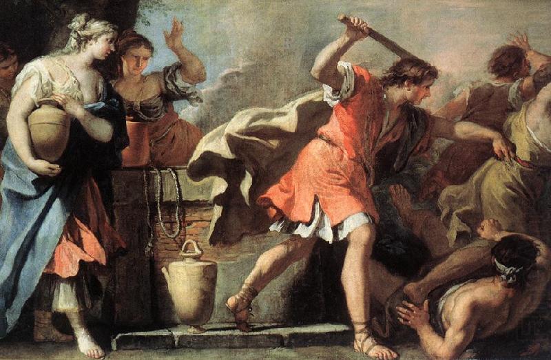 RICCI, Sebastiano Moses Defending the Daughters of Jethro china oil painting image